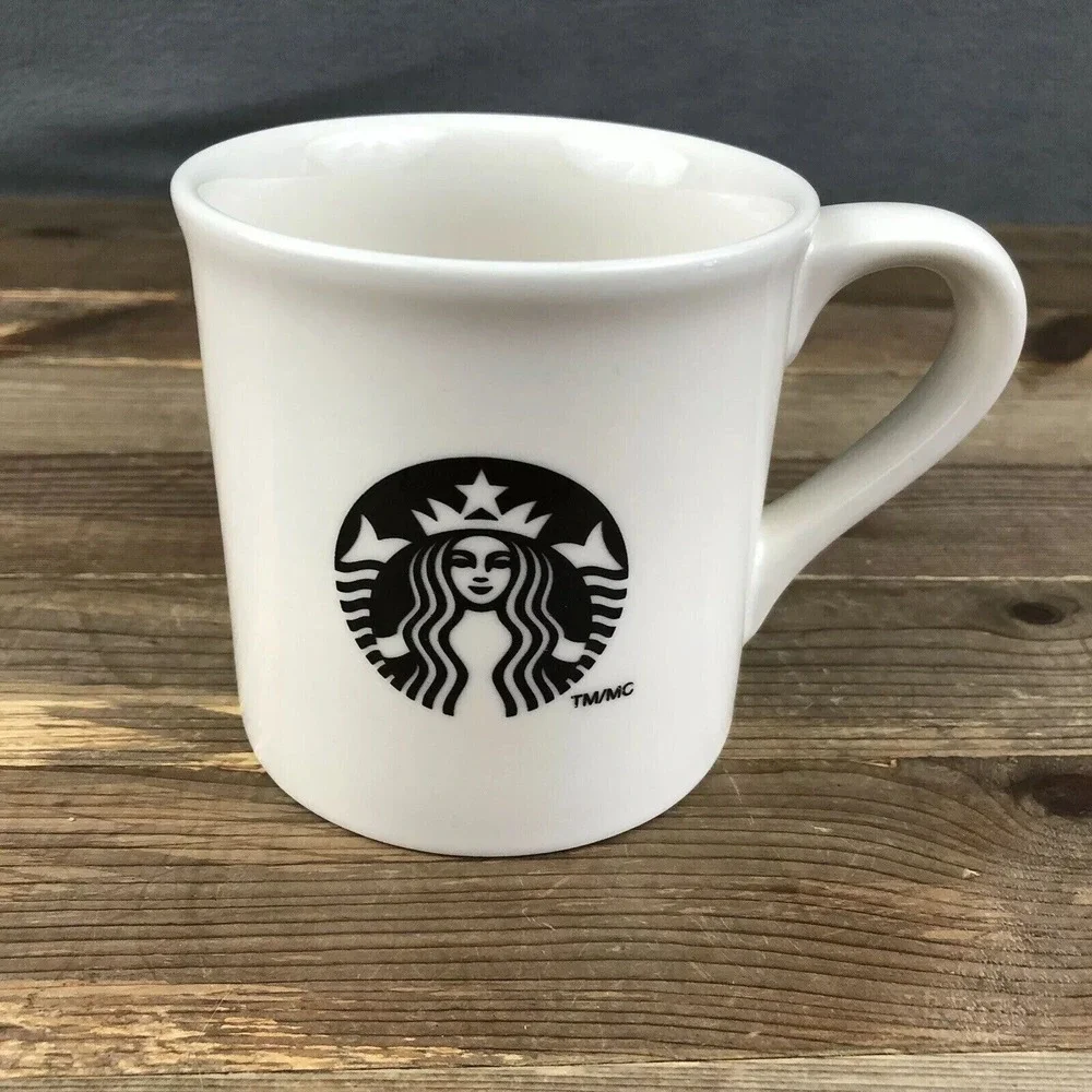 2013 STARBUCKS 14 oz Green‎ Siren Mermaid Logo Thick Wall Coffee Mug Cup USA